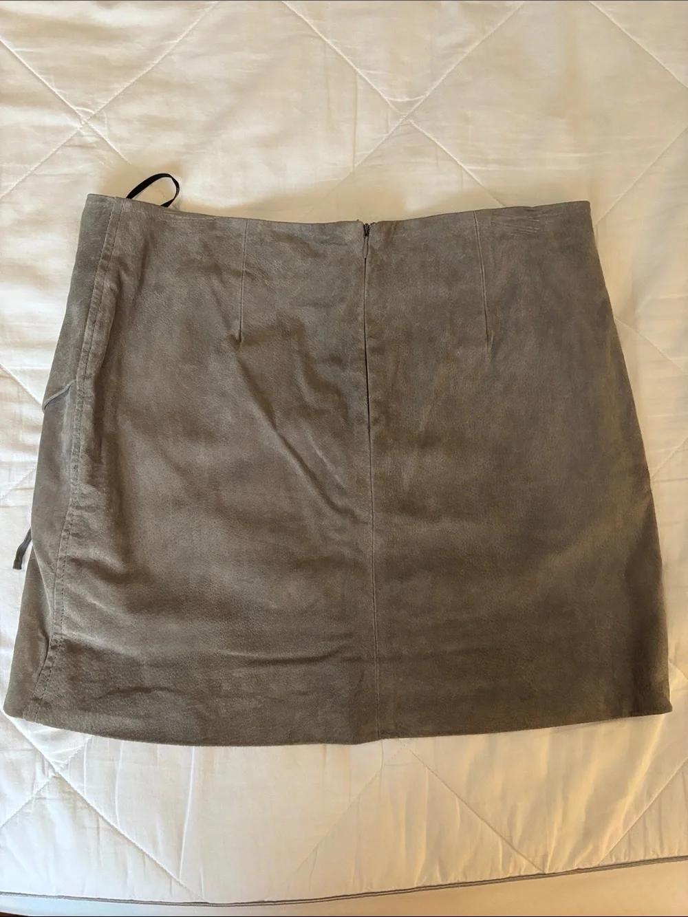 Blank NYC Taupe Genuine Suede Lace-Up Mini Skirt size 28